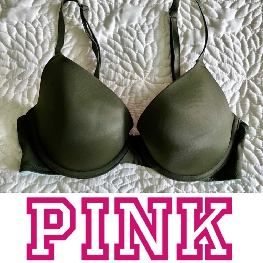 *SALE* Victoria's Secret PINK Army Green Lightly Lined Bra